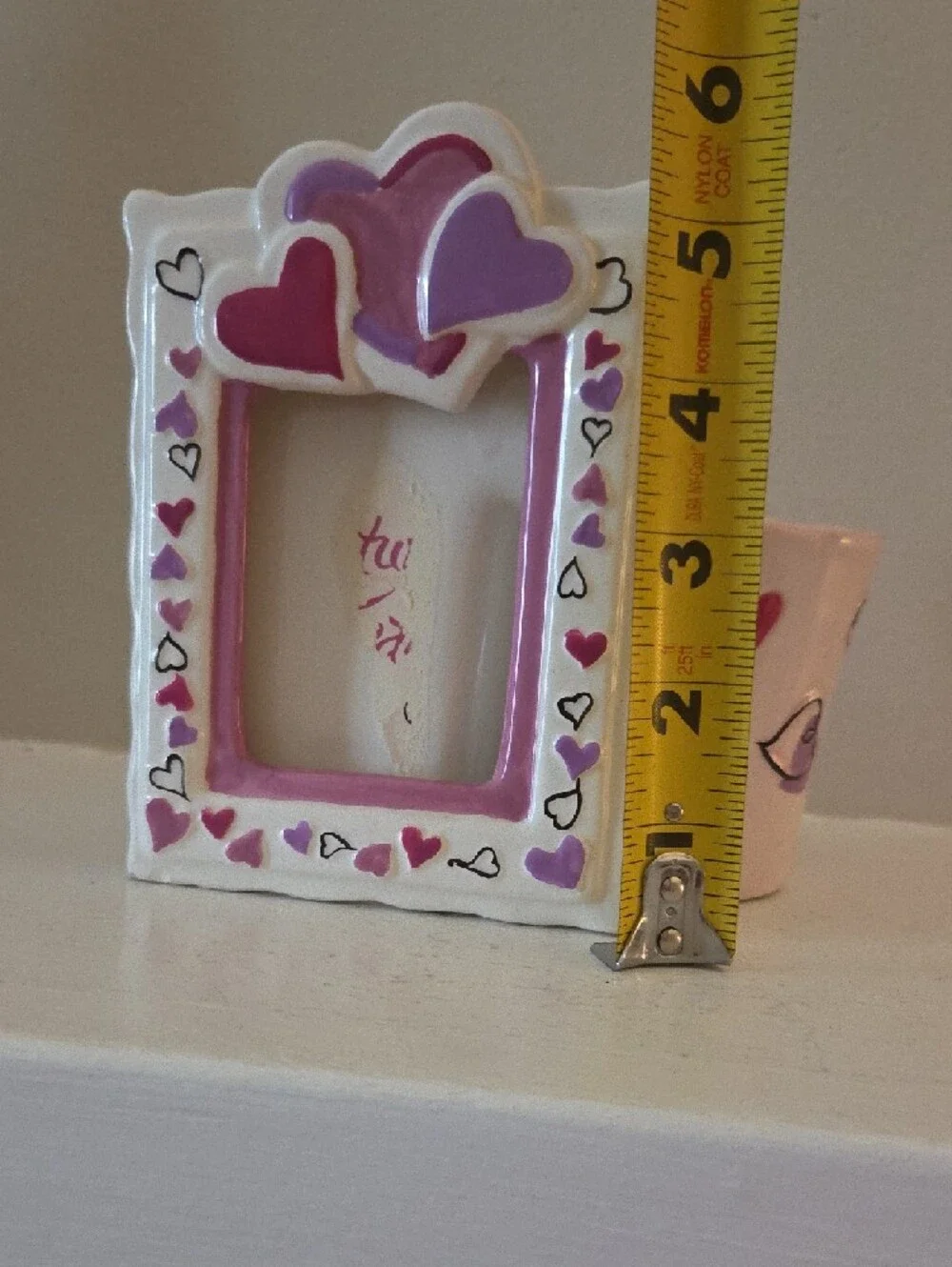 Ceramic Flower Pot Picture Frame Heart Design